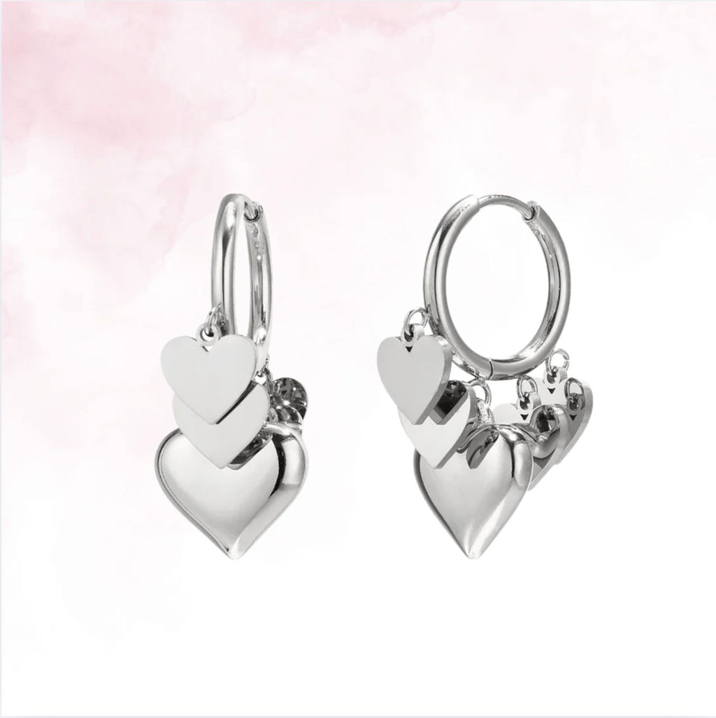 Amour Layer Hoops - Zilver