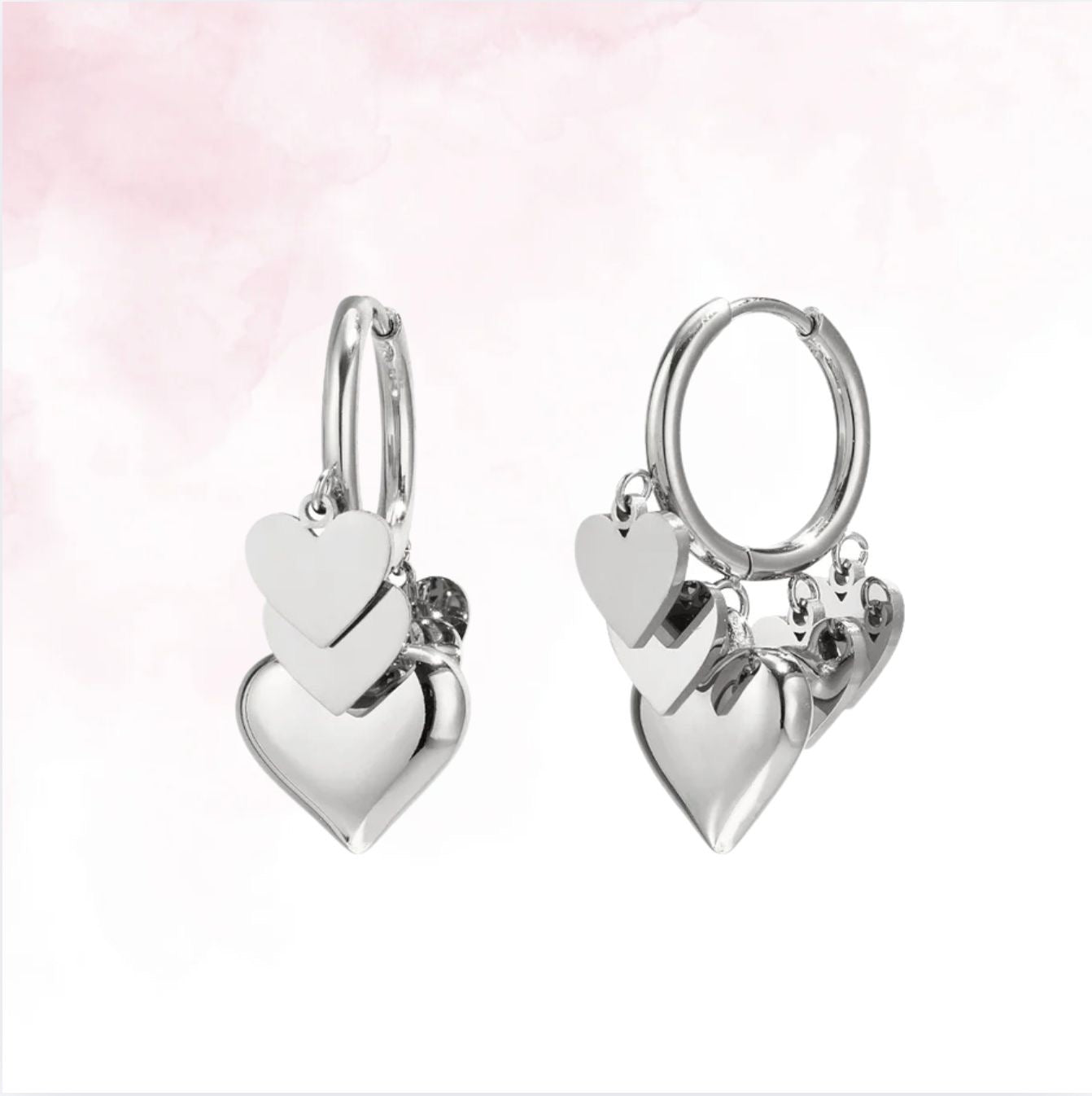 Amour Layer Hoops - Zilver