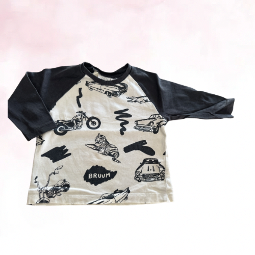 Zara Shirt met bagprint - Maat 74