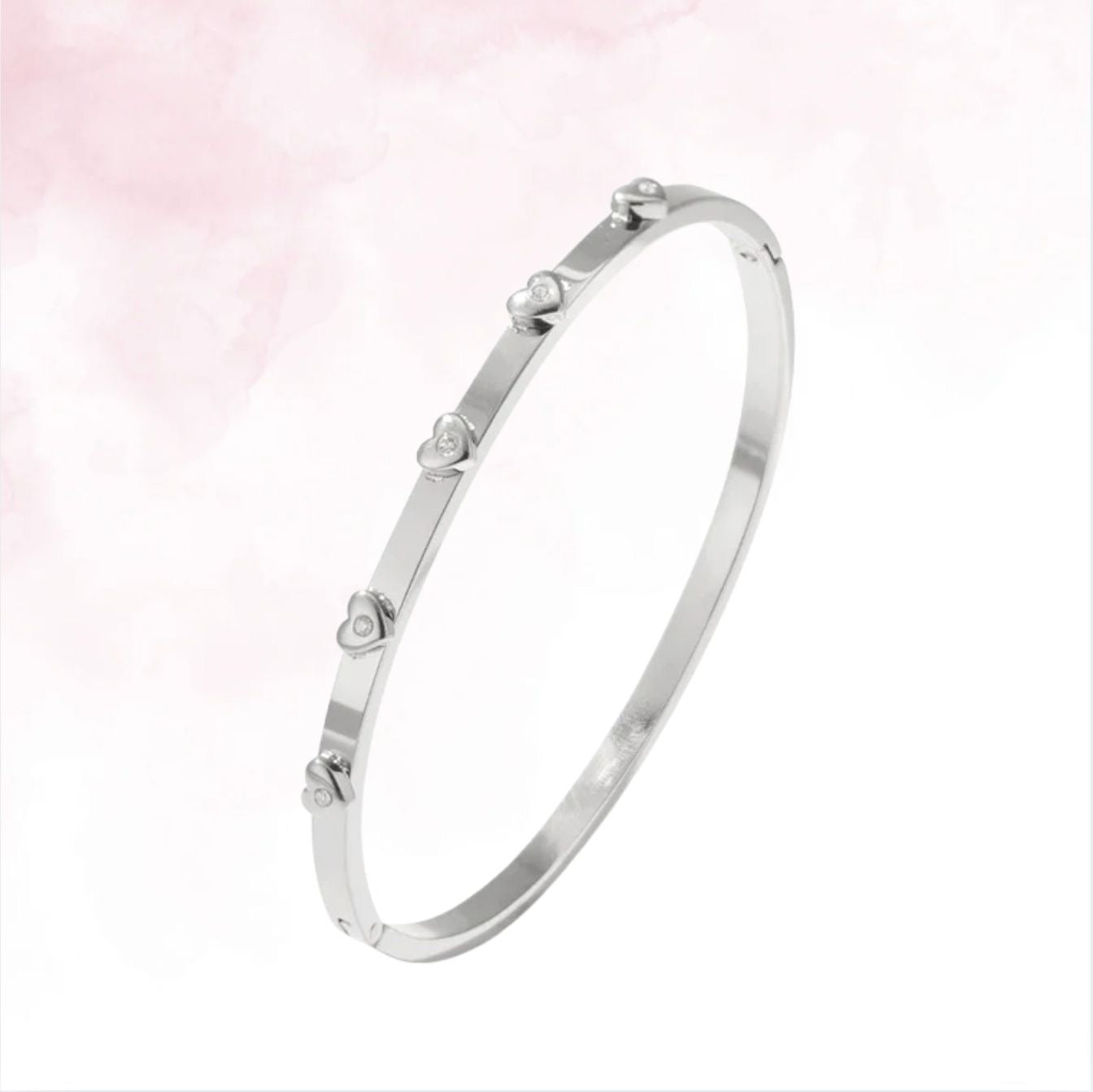 Sweet Heart Bangle - Zilver