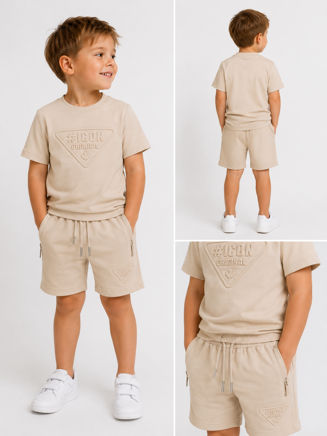 Icon set beige