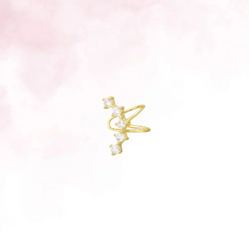 Chrystal Wave Earcuff - Goud