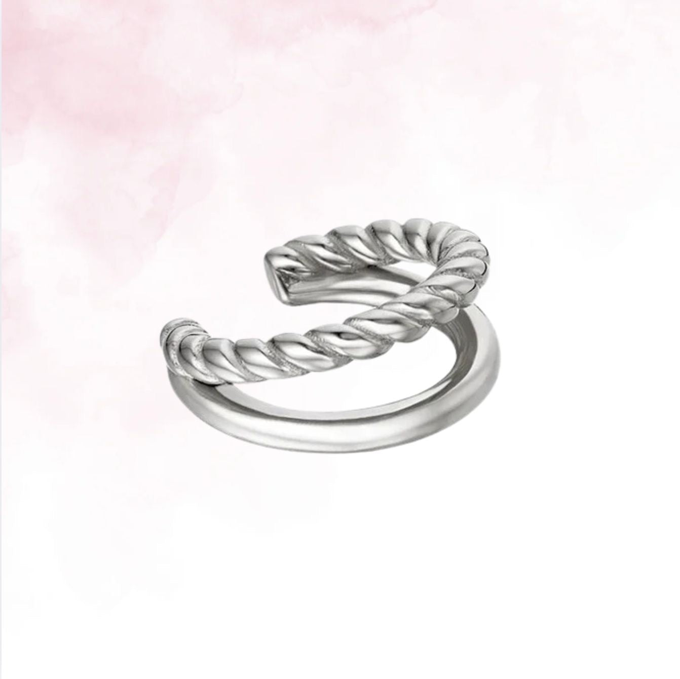 Golden Twist Earcuff - Zilver