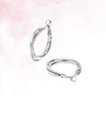 Dubbele creolen met draai detail - Zilver