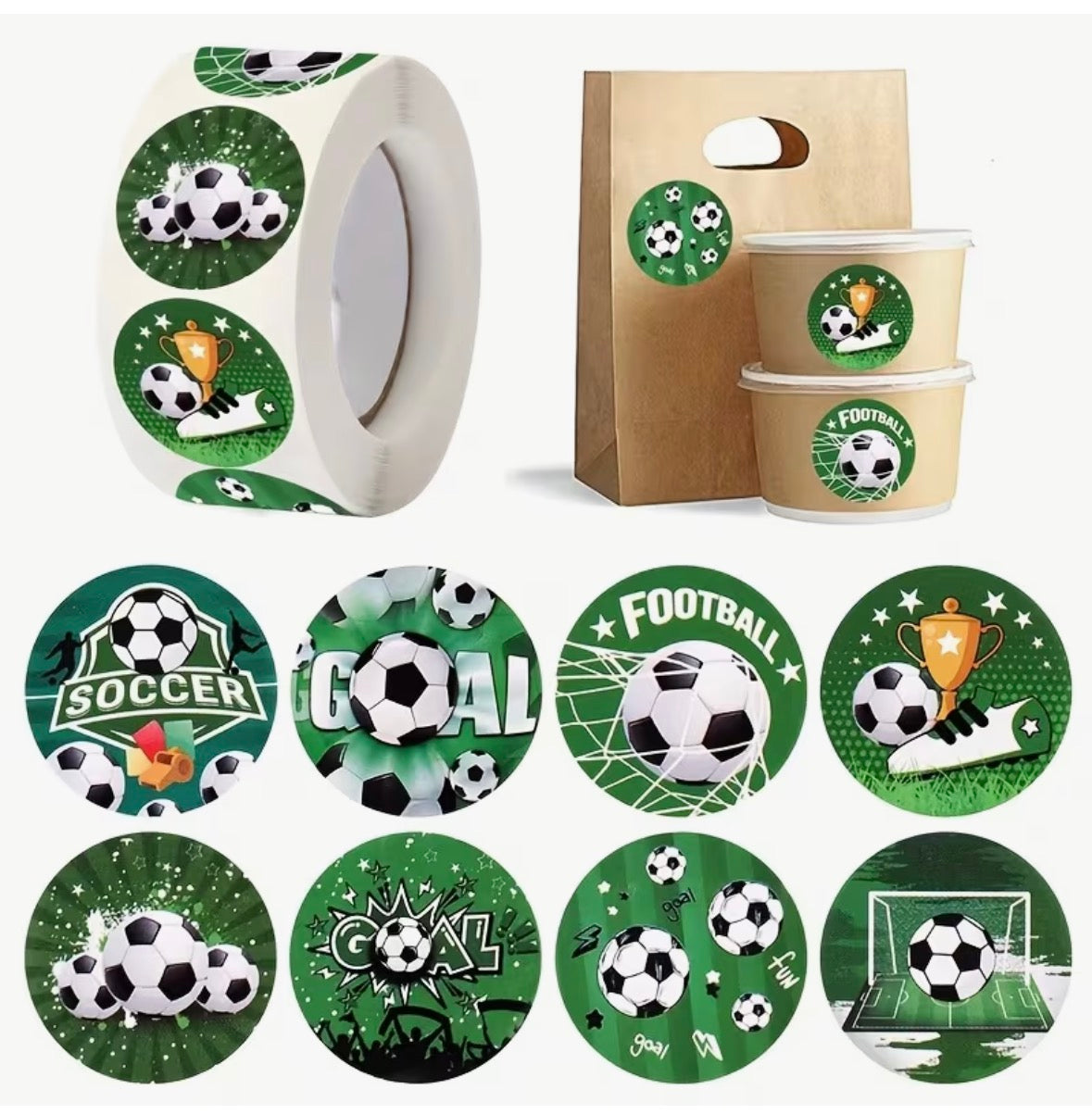 Stickers | Per 20 stuks | Voetbal | 2,5CM