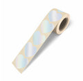 Stickers | per 10 stuks | multicolor hart zilver | 5CM