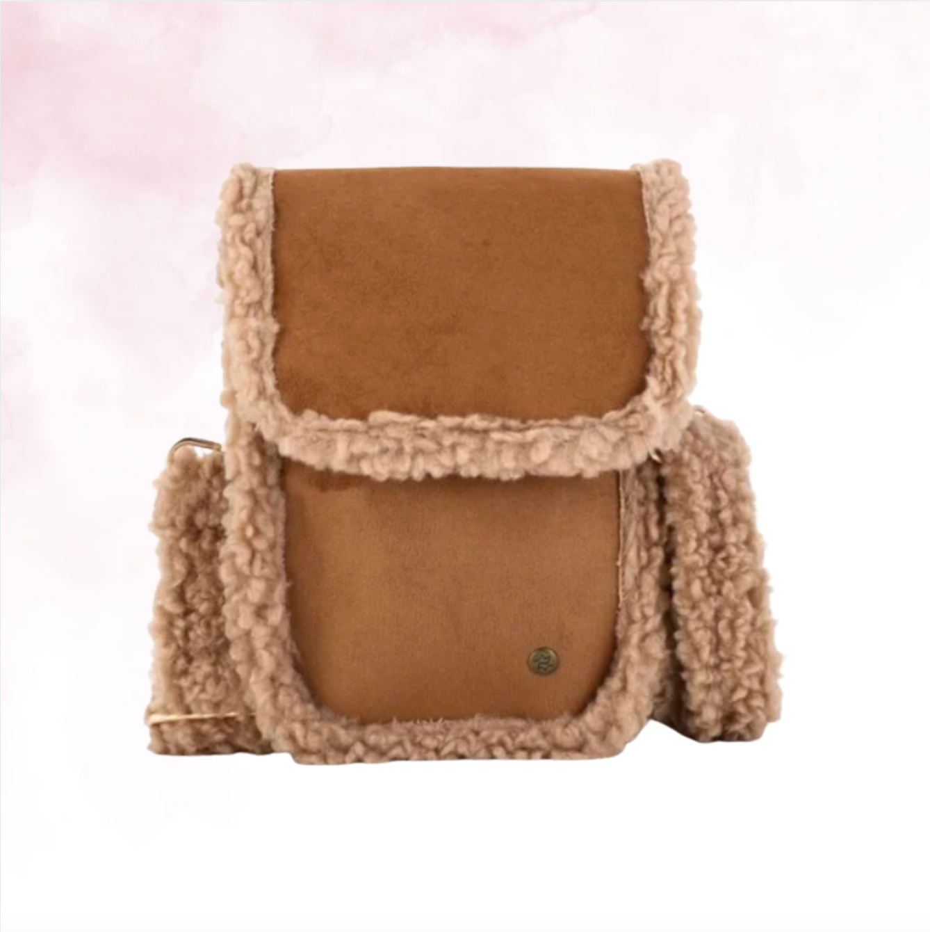 Teddy Telefoon Tas Camel