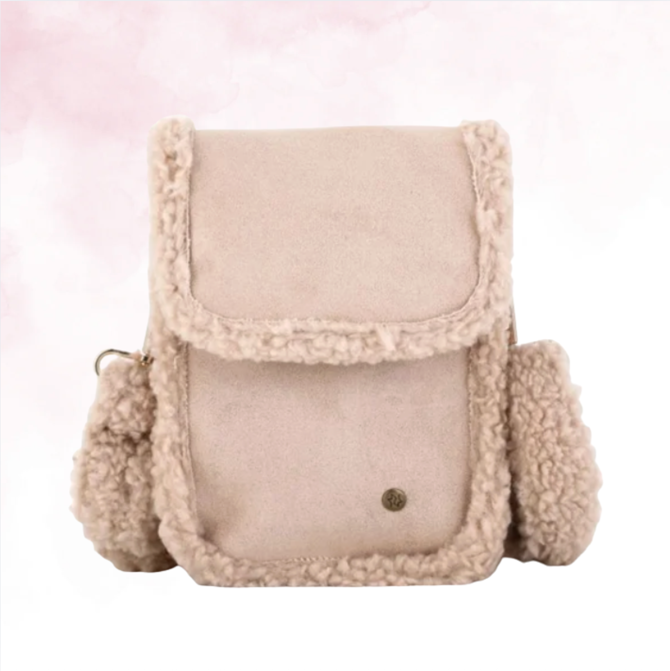 Teddy Telefoon Tas Beige