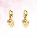 Bolt Heart Oorbellen Goud