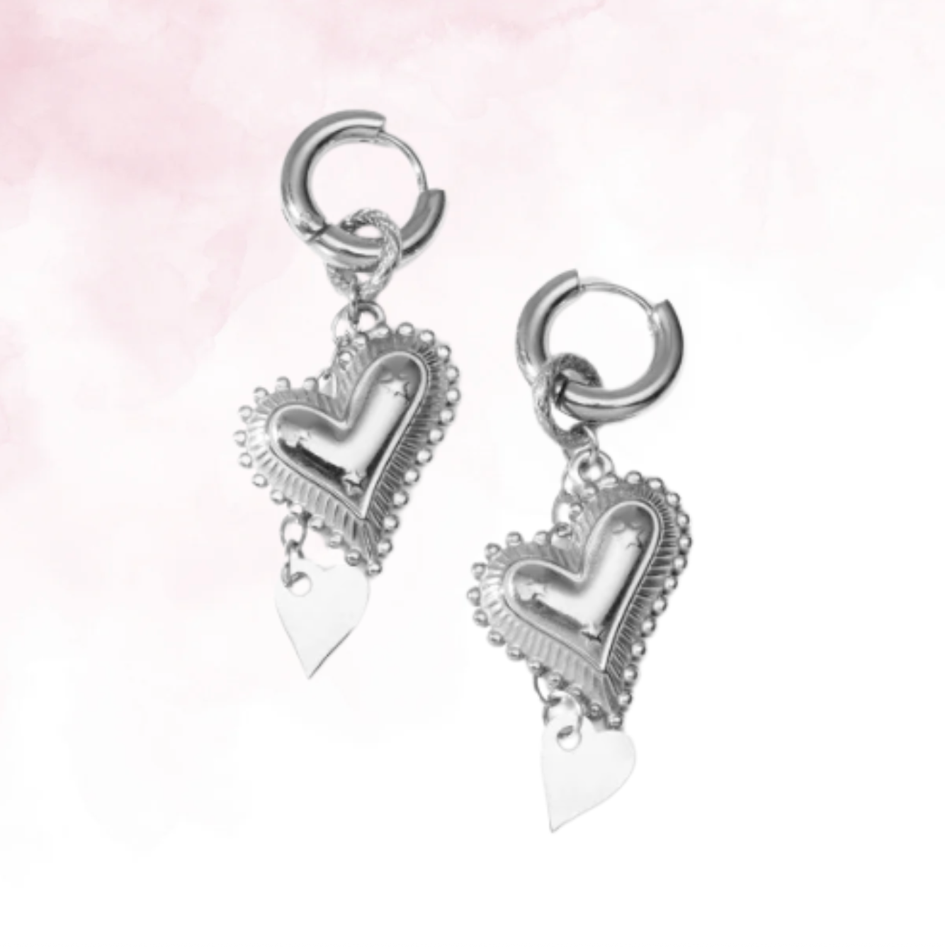 Sweetheart Drop Oorbellen Zilver