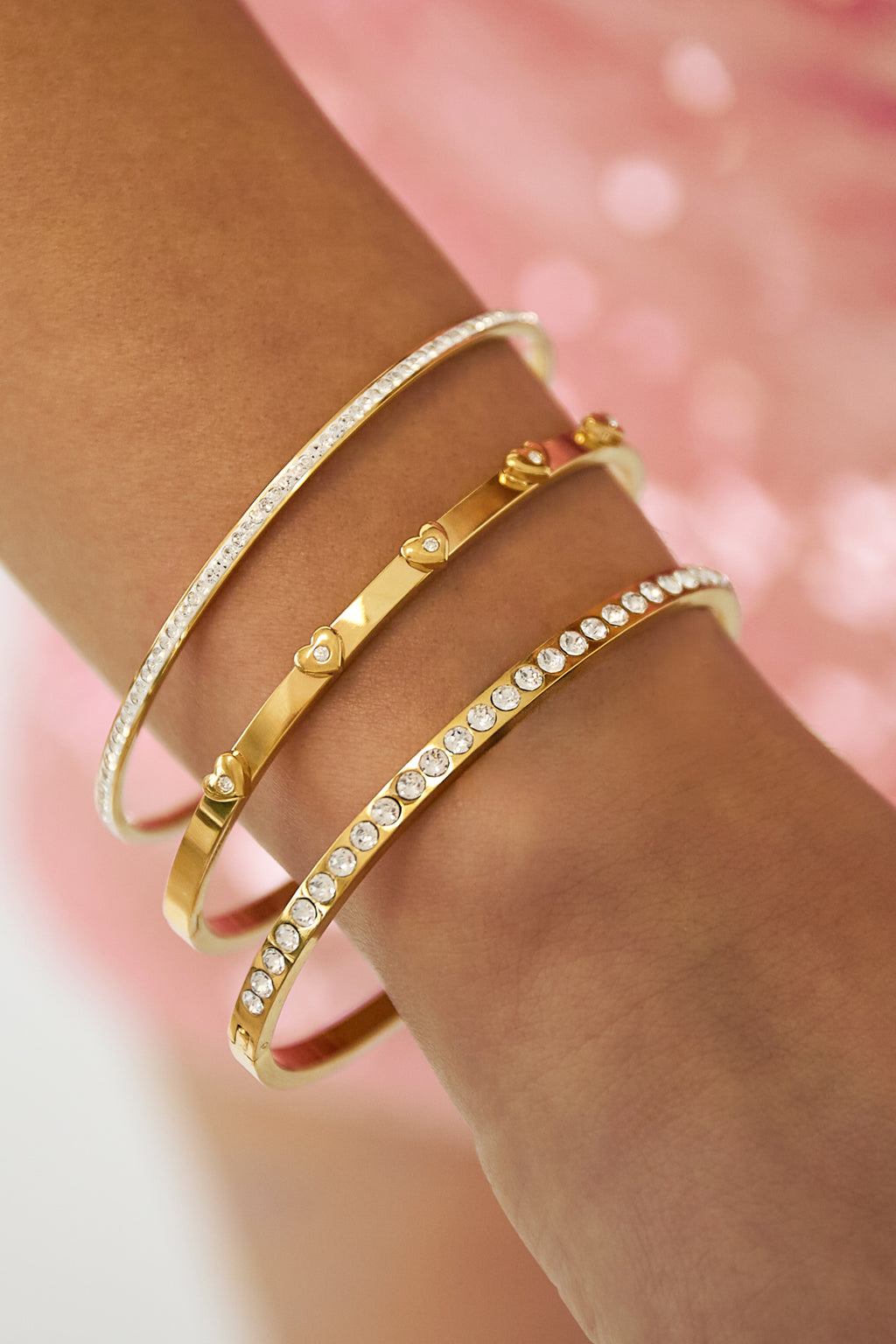Sweet Heart Bangle - Zilver