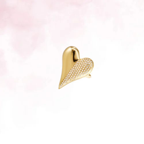 Luna heart ring - Goud