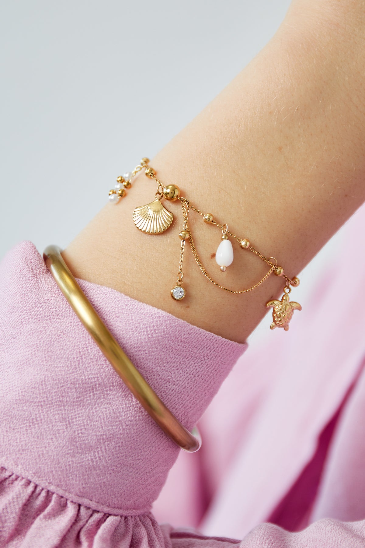 Beach days armband - Goud