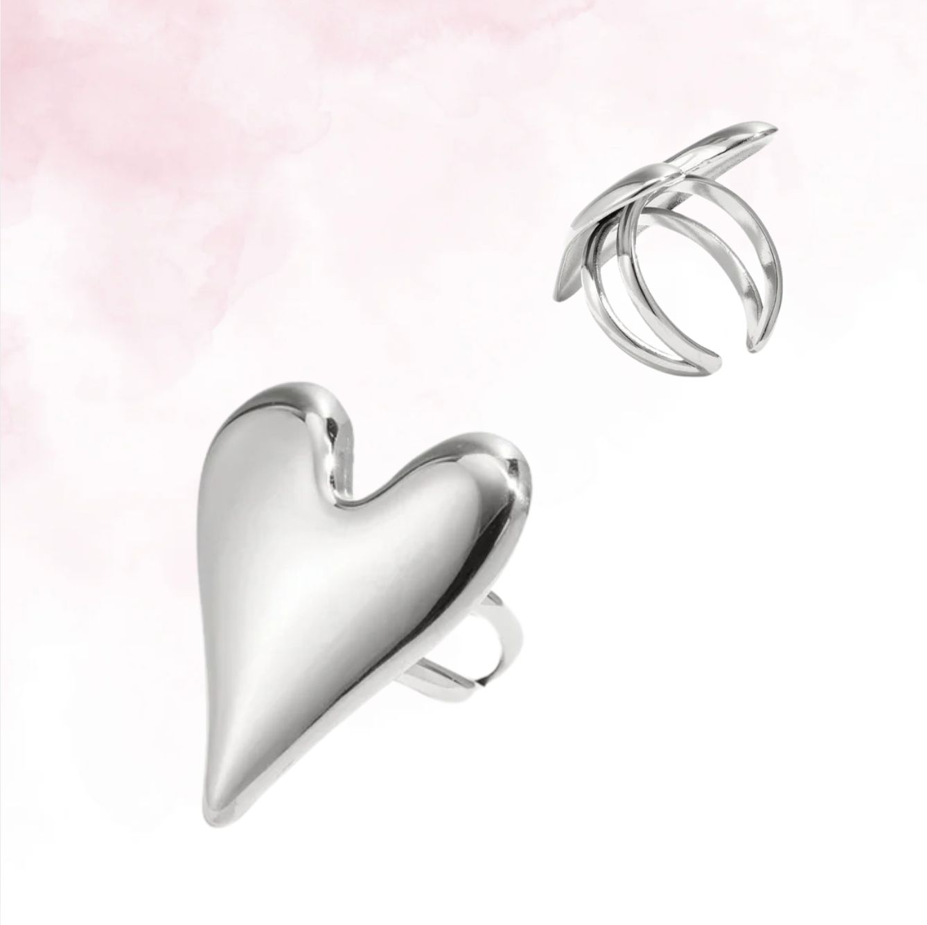 Bold Love Ring - Zilver