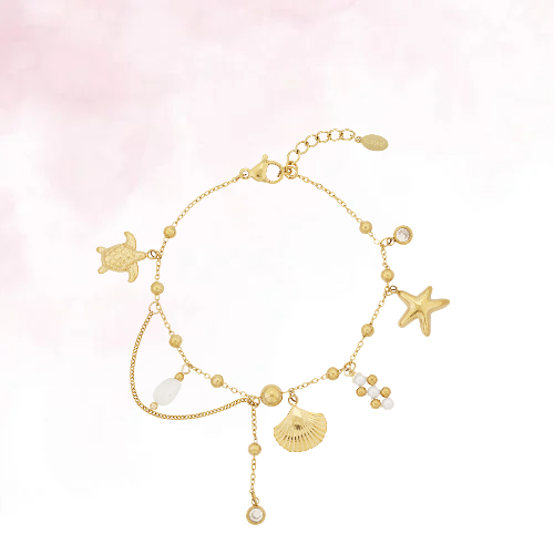 Beach days armband - Goud